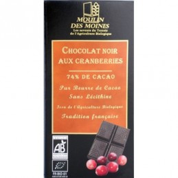 Chocolat noir aux cranberries