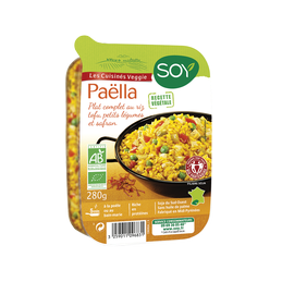 Paella veggie - riz. tofu et p
