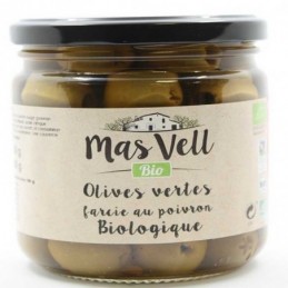 Olive verte farcie au poivron